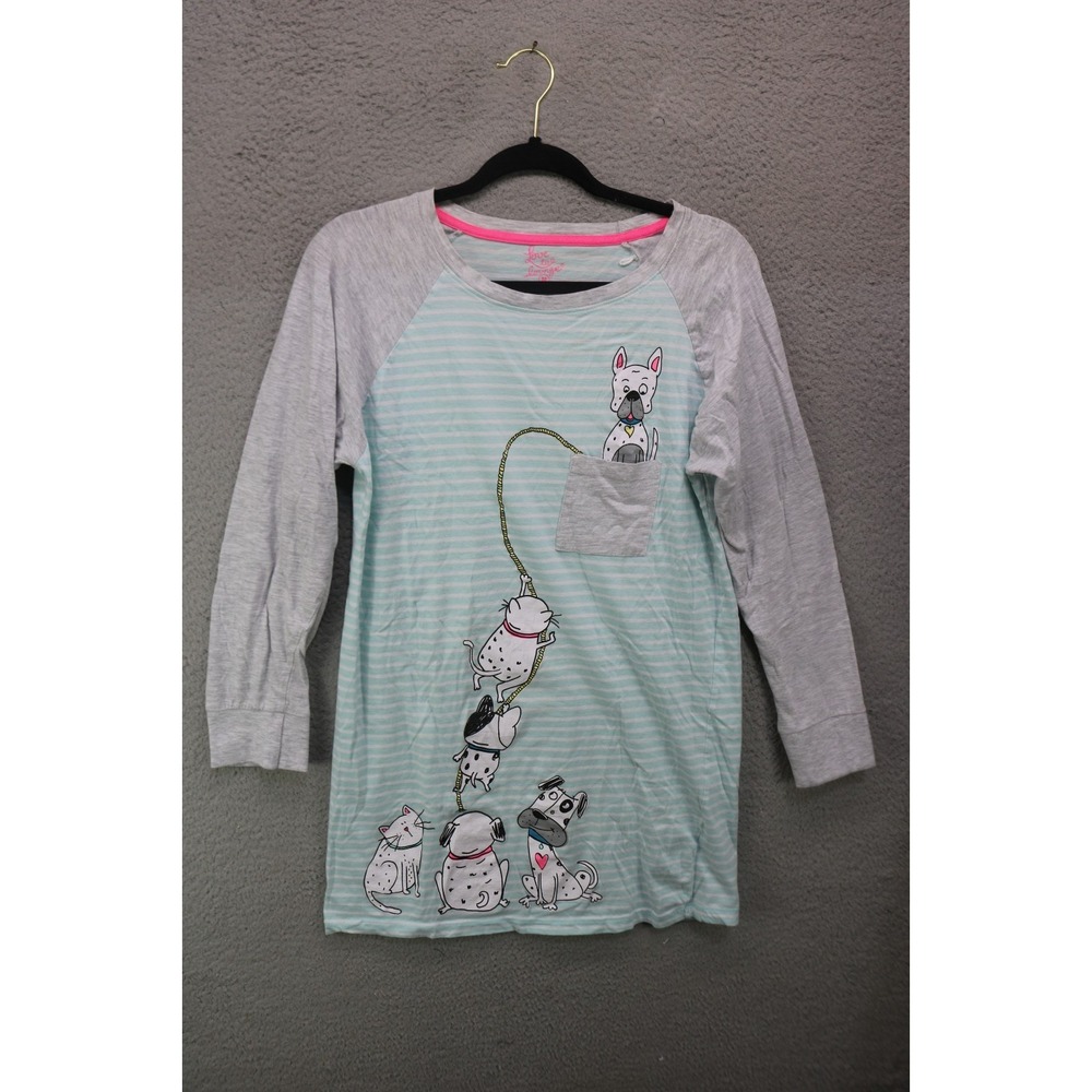 Love to Lounge Long Sleeve Puppy Dogs Sleep Shirt-Medium-Whimsical-Fun